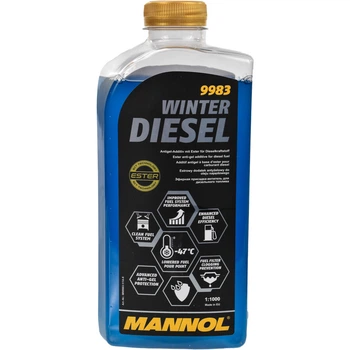 Зимний антигель-мегаконцетрат для дизеля Mannol 9983 Winter Diesel 1л