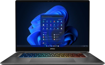 Ноутбук MSI Prestige N16 Flip AI+ C1XMT-081UAY (9S7-262111-081) Platinum Gray / 16" OLED 120 Гц Multi-touch / NVIDIA Grace ) / RAM 64 ГБ / SSD 1 ТБ / Windows 11 Pro / Подсветка клавиатуры / Зарядка по USB
