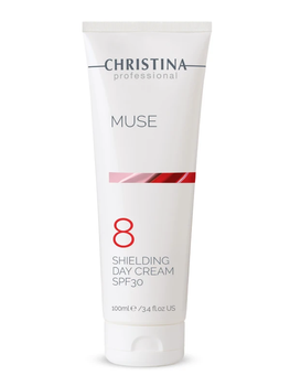 Крем для обличчя Christina Muse Shielding Day Cream SPF 30 — захисний денний антивіковий крем із гіалуроновою кислотою та екстрактами троянди й годжі, 50 мл