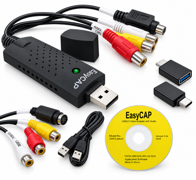 Карта відеозахвату зовнішня AV Easycap USB Type C 78428