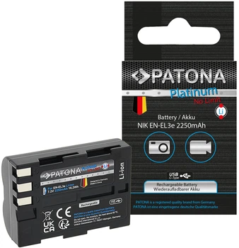 Акумулятор PATONA Platinum EN-EL3E USB-C для Nikon D700 D300 D200 D100 D80 D70 D50 (4055655235204)