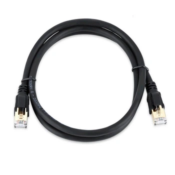 Патч-корд литой VEGGIEG YG665 CCA, SSTP, RJ-45, Cat.8, 2 м, черный