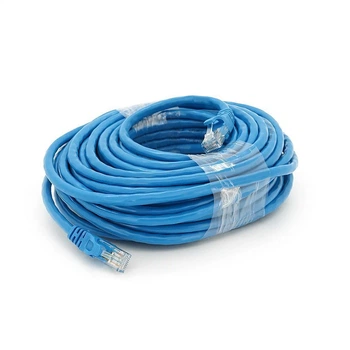 Патч-корд литой Weepda YG475 UTP, RJ-45, Cat.6, 15 м, синий, Cu (медь)