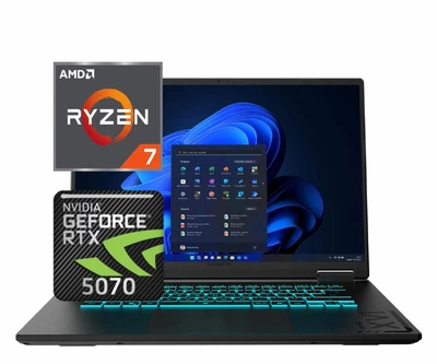 Ноутбук (2026) игровой Gigabyte GAMING A16 Ryzen 7 260/ 16GB / 512GB/ Win11x Licensed/ RTX5070 / 16" QHD 165Hz
