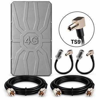 Комплект 3G/4G антенны RunBit Spider MIMO 2×18 dBi с кабелями 2×5 м и переходниками TS9