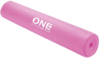 Килимок для фітнесу та йоги One Fitness YM01 17-44-207 Рожевий (5907695544510)