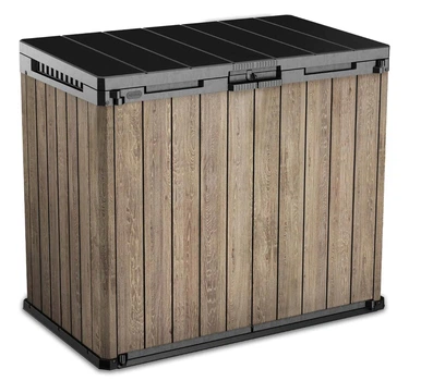 Садова скриня Keter Store It Out Darwin 1150L для зберігання інструментів, садового інвентарю, меблів, подушок та сміттєвих баків 263828 ясен