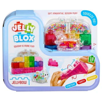 Сенсорний конструктор "Веселка" Jelly Blox 937686, 18 м'яких елементів