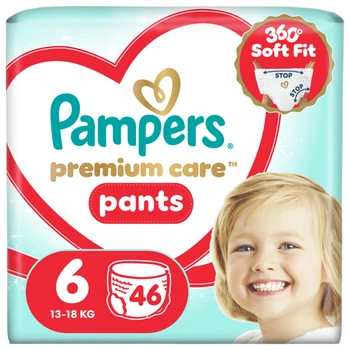 Подгузники Pampers Premium Care Pants Розмір 6 (13-18 кг) 46 шт (8006530320054) (355331)