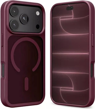 Etui plecki Crong Matte Magnetic MagSafe do Apple iPhone 17 Pro Max/iPhone 18 Pro Max Burgundy (CRGHMMIP1869PPRP)