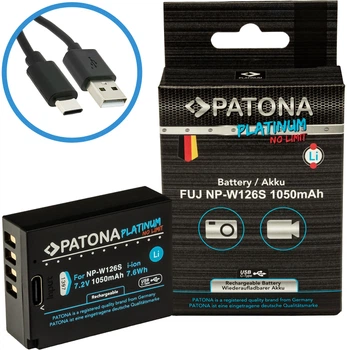 Акумулятор PATONA Platinum NP-W126S USB-C для FUJIFILM X-H1 X-Pro3 X-T100 (4055655238786)