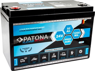 Акумуляторна батарея PATONA Platinum LiFePO4 24V 50Ah T16 Strong life 10 year (4055655228534)