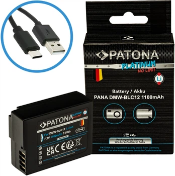 Акумулятор PATONA Platinum DMW-BLC12 USB-C для Panasonic FZ2000 FZ300 GX8 G81 GH2 (4055655239189)