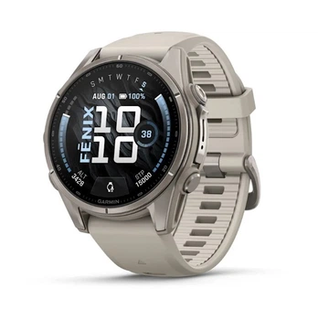 Смарт-часы GARMIN Fenix 9 43mm Titanium with Fog Gray Silicone Band (010-04761-00/01)