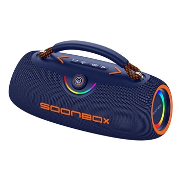 Портативная Bluetooth колонка Soonbox S9702 80 Вт 2х40 Вт AFC IPX6 FM синяя