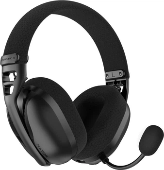 Навушники Hator Hyperpunk 3X Hi-Res Wireless, Black, Bluetooth, 2.4 ГГц, USB Type-C, знімний мікрофон, 16 Ом, 115 дБ, радіус дії до 10 м, кабель 1.3 м, час роботи до 70 год (ESH14)