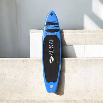 SUP-доска надувная AUKAI 320 см (10'6") с веслом, насосом и рюкзаком, синяя