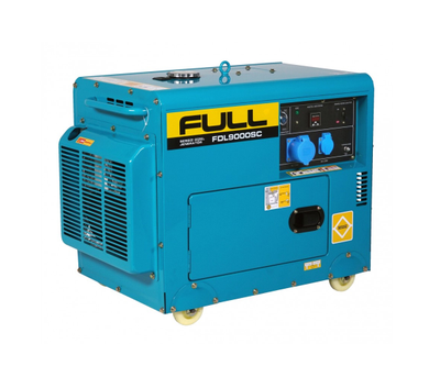 Генератор дизельний FULL FDL9000SC, 1-фазний 230V, 50Hz, 8.5kVA/6.8kW