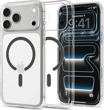 Etui plecki Spigen Ultra Hybrid MagSafe Case do Apple iPhone 18 Pro Max/17 Pro Max Clear Graphite (ACS12119)