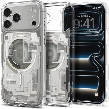 Etui plecki Spigen Ultra Hybrid MagSafe Zero One Case do Apple iPhone 18 Pro Max/17 Pro Max Titanium (ACS12127)