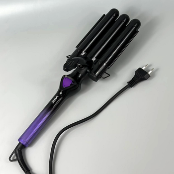 Плойка тройная 130W керамическое покрытие LED дисплей VGR V-590 Фиолетовый