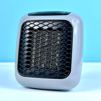 Мини-электрообогреватель 800 Вт с пультом управления и LED дисплеем Handy Heater Turbo серый