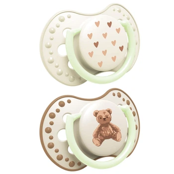 Пустышка силиконовая динамическая LOVI Teddy Love 6-18 мес, 2 шт