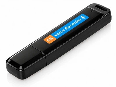 Диктофон BauTech Цифровий Micro SD Mp3 USB 8GB Чорний