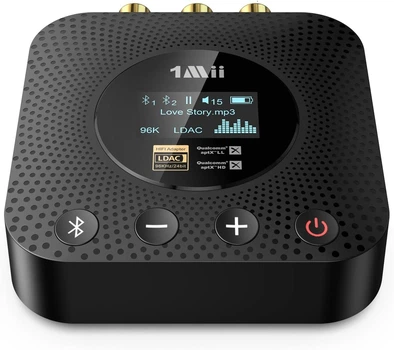 Bluetooth-ресивер 1Mii B06HD+ Hi-Res LDAC Bluetooth 5.3 с DAC и OLED-дисплеем