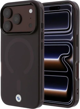 Etui na smartfon Apple iPhone 18 Pro Max/17 Pro Max BMW Sign Frosted IML & Metal Logo MagSafe Burgundy (BMHMP18X26HTFSILR)