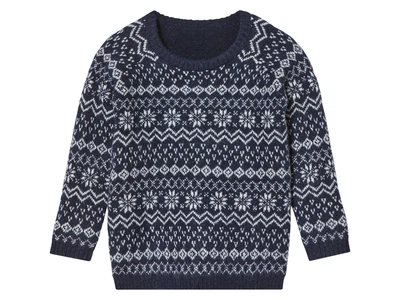 Свитер с рождественским принтом для мальчика Pepperts LYCRA® 482492 110-116 см (4-6 years) темно-синий