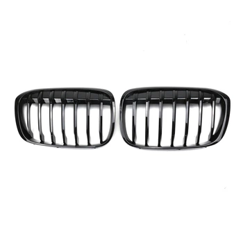 Ніздрі решітки радіатора переднього бампера BMW X1 F48/F49 2016-2019 Black