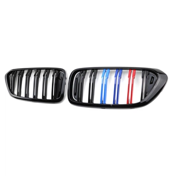 Ніздрі решітки радіатора переднього бампера BMW 6 series G32GT 2017-2020 Black 2BAR colour