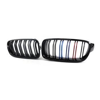 Ніздрі решітки радіатора переднього бампера BMW 3 series F30/F35/F31 2011-2019 Black 2BAR colour