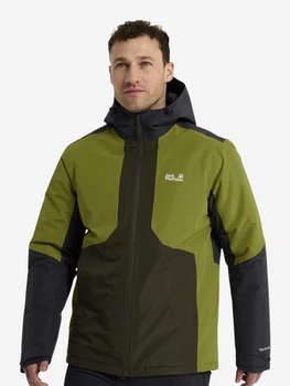 Куртка зимняя короткая мужская Jack Wolfskin Stonetrail 2L Ins Jkt M A66330_E0337 XL Зеленая (4064886758246)