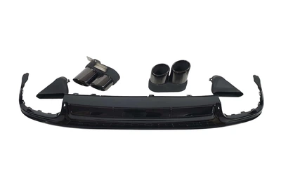 Задний диффузор с насадками S-Style Black (для S / S-Line) для Ауди A6 C8 2018–2025 гг
