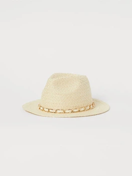 Солом'яний капелюх H&M 879021001c72 L бежевий (100017592)