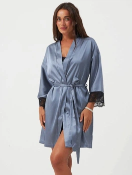 Халат женский атласный летний BARWA garments 0403 S/M Серый (2110004031097)