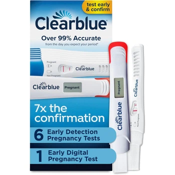 Набор тестов Clearblue 7x the Confirmation 7 шт. Клиарблу Комбинированный на беременность с 6 ранними и 1 цифровым тестом