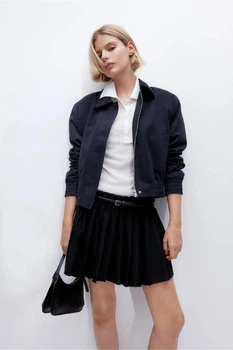 Спідниця жіноча укорочена H&M 061230526 XS Чорний (6666000393593)