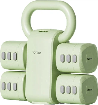 Гиря регульована Yottoy 1-5.5 кг, зелена