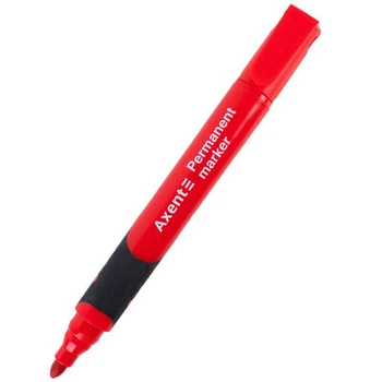 Маркер Axent Permanent Comfort Grip 2542-A, 2 мм круглый красный