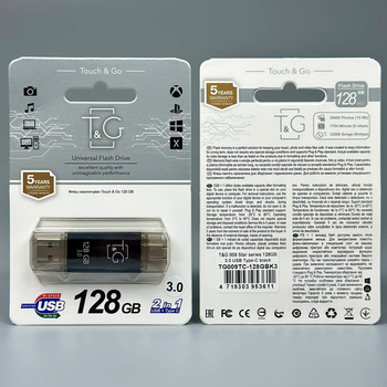 USB флешка 128Gb USB3.0 Type-C для хранения данных T&G Star 009