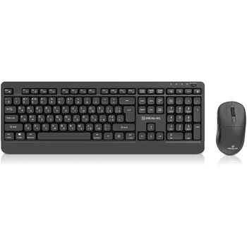 Комплект (клавіатура, миша) бездротовий REAL-EL Kit-555W Black