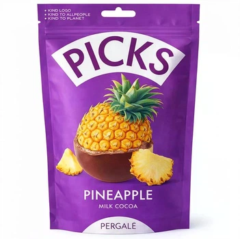 Сублімований ананас у молочному шоколаді Pergalė Picks Pineapple Milk Cocoa 90 грам