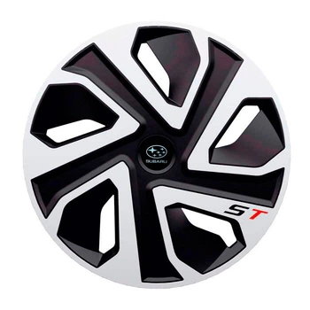 Автомобильные колпаки J-tec ST Silver&Black R16 с логотипом Subaru (4 шт.)