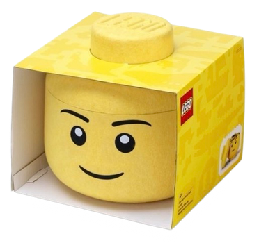 Фетровий кошик для іграшок NHG LEGO Felt Storage Head Large Boy (5711938036775)