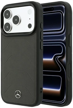 Чохол для смартфона Apple iPhone 17 Pro Max / 18 Pro Max Mercedes Leather Mesh with Bow Line MagSafe Anthracite (Mer008914)