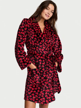 Халат жіночий теплий демісезонний Victoria's Secret 122814445 XS/S Чорний (1162838910)