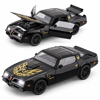 Машинка Pontiac Firebird игрушка ретро моделька металлическая коллекционная 15 см Черный (3571709)